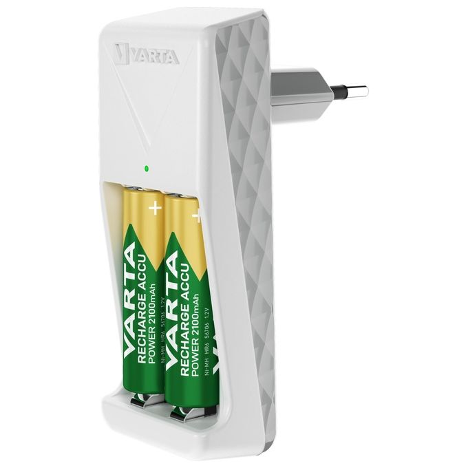 Varta Caricabatterie e Batterie Mini Charger 2xAA Bianco