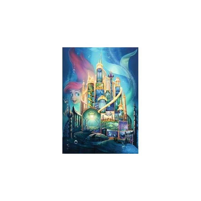 Ravensburger Puzzle 1000 Pezzi Disney Princess Ariel Castle Collection