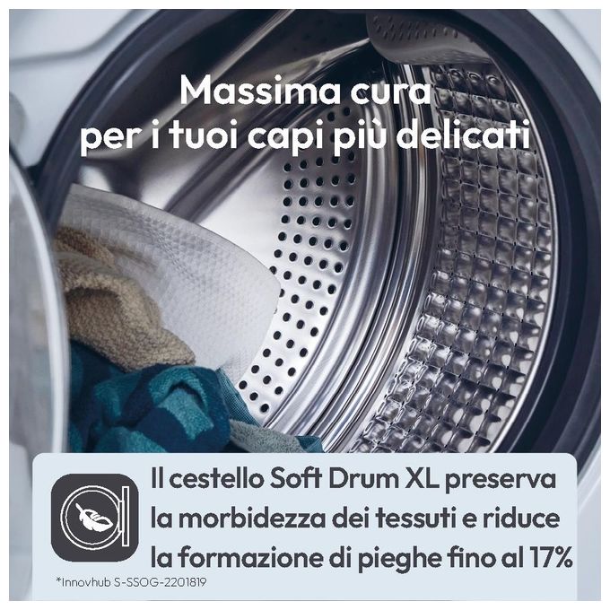 Candy BS49SB8S ProWash 700 Lavatrice Frontale 9 Kg 1400 rpm Classe A Inverter Wi-Fi Vapore (85x60x52 cm) colore Bianco