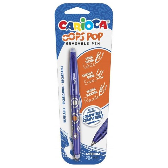 Carioca Confezione 1 Blister Penna Cancellabile Blu