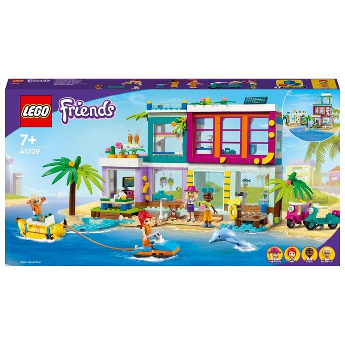 LEGO 41709 LEGO Friends Set da costruzione 686 pezzi 4 minifigure casa modulare con piscina e molo colore Multicolore