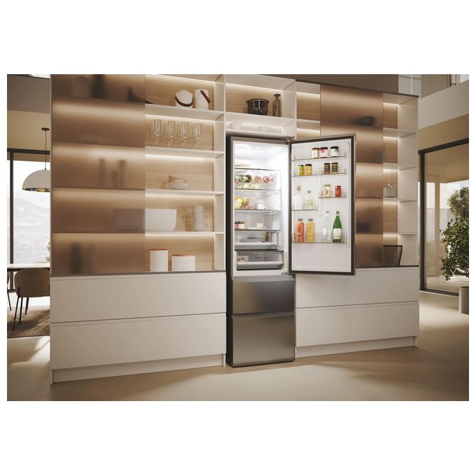Haier HTW5620DNMG Frigorifero combinato 3D 60 Serie 5 Libera installazione 414 litri 3 porte No Frost Luce Led Classe D Silver