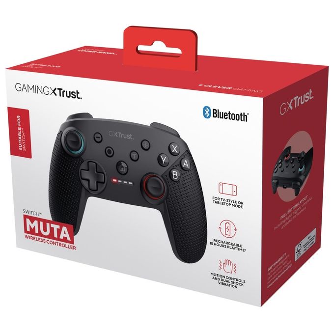 Trust GXT 1246 MUTA Bluetooth Gamepad Analogico-Digitale Nintendo Switch-Nintendo Switch Lite-Nintendo Switch OLED Nero