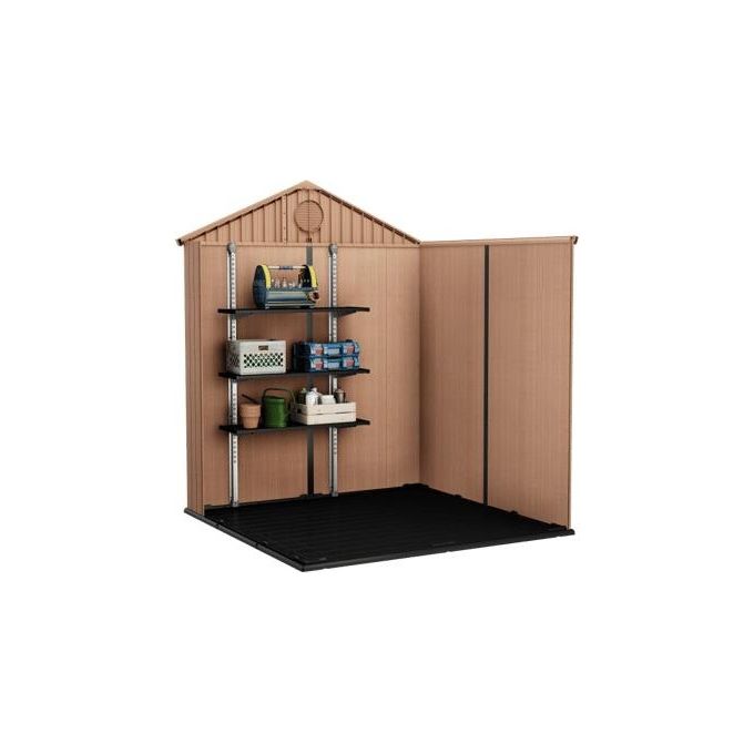 Keter Casetta Da Giardino In Resina Darwin 6x6 Marrone 190x183x221h