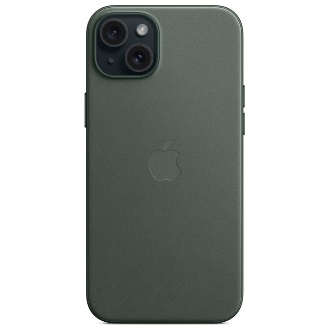 Apple Cover MagSafe in Tessuto FineWoven Evergreen per iPhone 15 Plus