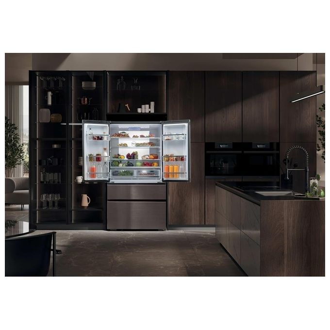 Haier FD 100 Serie 7 HB26FSNAAA Frigorifero Side-by-Side Libera Installazione 750 Litri Classe Energetica E Argento-Titanio