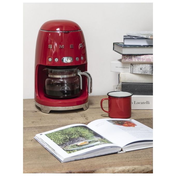 Smeg DCF02RDEU Macchina per Caffe' Automatica con Filtro 1.4 Litri Rosso