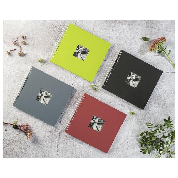 Hama Fine Art Album Fotografico e Portalistino a Spirale Grigio 36x32cm 50 Pagine Bianche