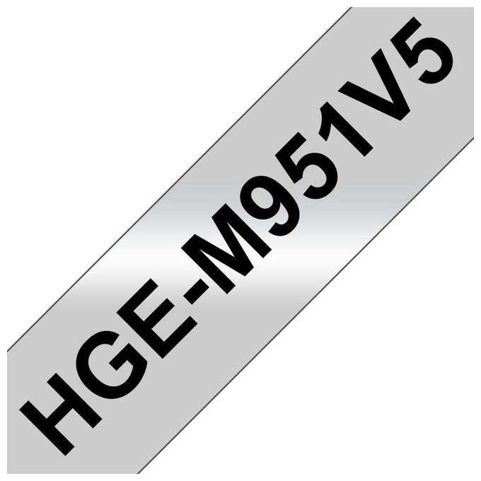 Brother Nastro hg da 24mm nero Argento 5pz