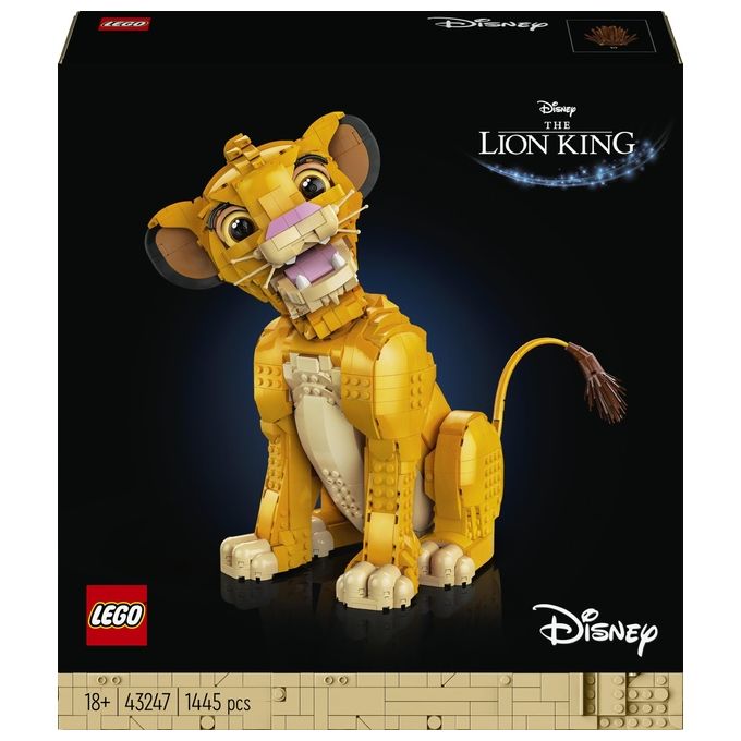 LEGO 43247 Disney Classic Set da Costruzione per Adulti Giovane Simba Re Leone 1445 Pezzi con Testa Mobile per Diverse Pose App LEGO Builder Compatibile colore Multicolore