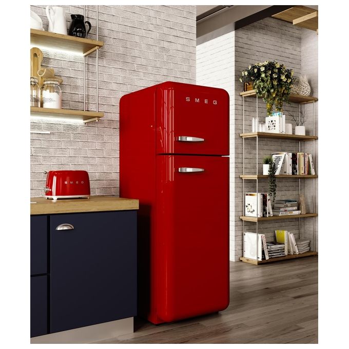 Smeg TSF01RDEU Estetica 50's Style Tostapane 2 Fette 6 Livelli di Doratura Rosso