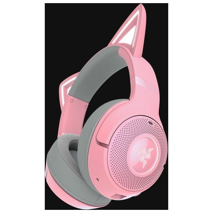 Razer Kraken Kitty V2 BT Cuffie RGB Wireless Bluetooth con Orecchie da Gatto Rosa