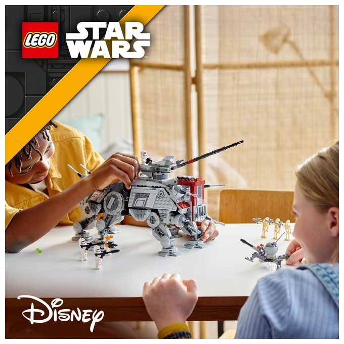 LEGO Star Wars 75337 Walker AT-TE, Modellino da Costruire, Gambe Snodabili, Cloni Soldato, Droidi da Battaglia e Droide Ragno