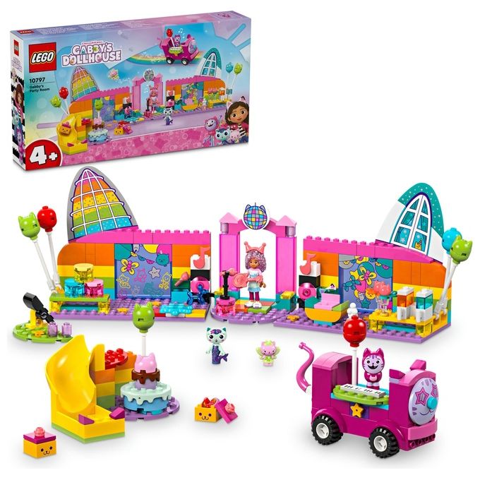 LEGO 10797 La Stanza della Festa di Gabby Set di Costruzione con 4 Personaggi e 252 Pezzi colore Multicolore