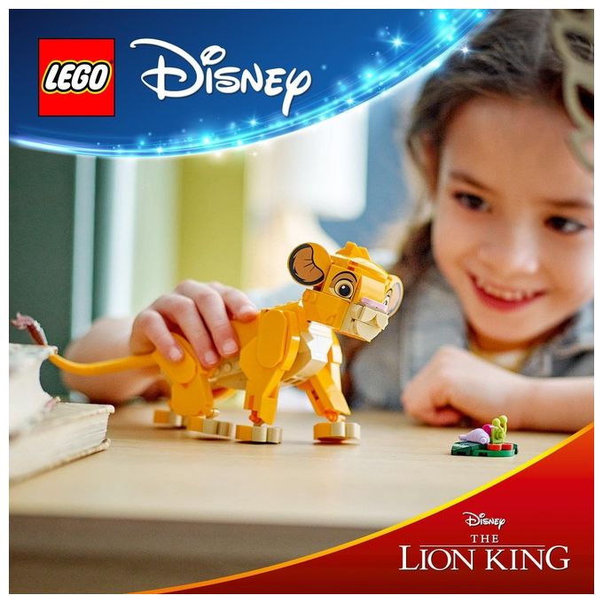 LEGO Disney Simba il Cucciolo del Re Leone Giochi di Fantasia per Bambini e Bambine da 6 Anni Personaggio Giocattolo Costruibile con Parti Snodabili dal Film d'Animazione Idea Regalo 43243