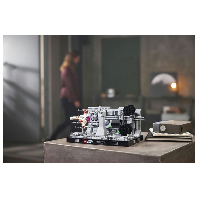Lego star wars diorama volo trincea morte nera 75329 set costruzione 665 pezzi adulti