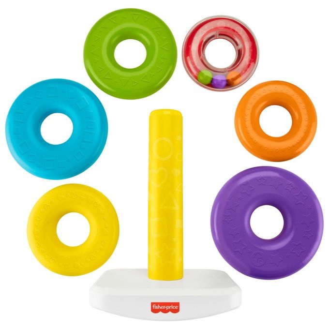 Fisher-Price Piramide Gigante Giocattolo Impilabile per Bambini 12+ Mesi