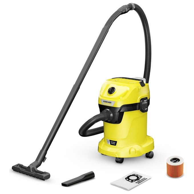 Karcher WD 3-18 1.628-550.0 Aspiratore Solidi-Liquidi 225W 17 Litri senza Batteria