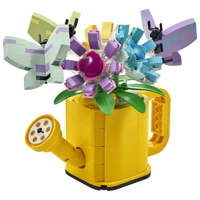 LEGO Creator 31149 3in1 Innaffiatoio con Fiori Finti Trasformabile in Stivale o in 2 Uccelli con Trespolo, Giochi per Bambini 8+