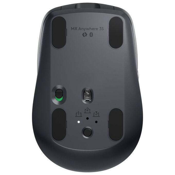 Logitech MX Anywhere 3S Mouse Mano Destra RF senza Fili  Bluetooth Laser 8000 DPI