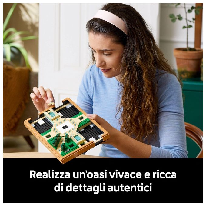 LEGO Icons 10359 - Giardino con Fontana, Set da Costruzione Decorativo 1302 Pezzi, Fontana a 2 Livelli, Pergolati Fioriti, Moduli Personalizzabili, Eta' 18+
