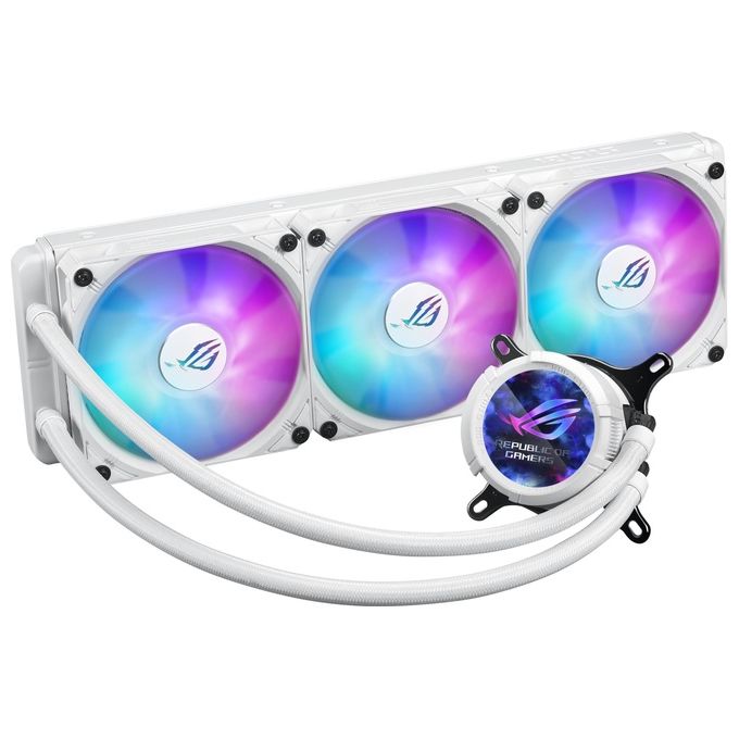 ASUS ROG Strix LC III 360 Argb White Edition Case per Computer Raffreddatore di Liquidi Tutto in Uno 12 Cm Bianco