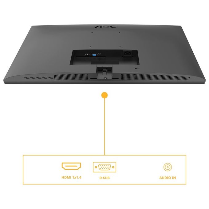 AOC 24B3HA2 Monitor PC 23.8'' Full HD IPS LED 100Hz HDR Senza Cornice Nero
