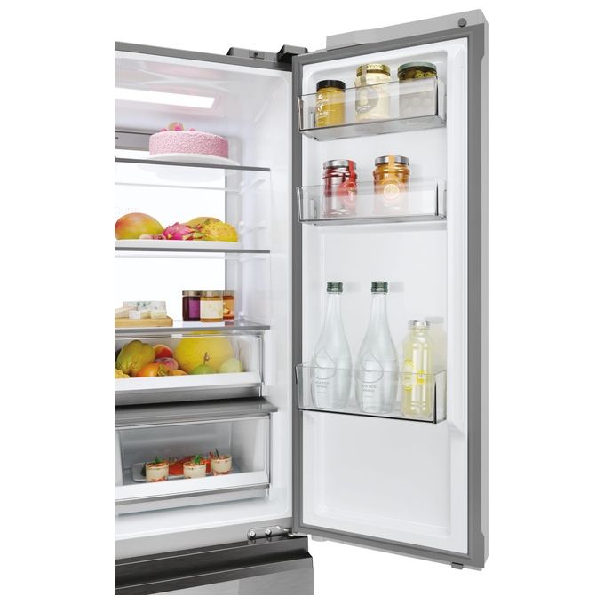 Haier Serie 7 HFR7819ENGC Frigorifero Americano Side By Side 504 Litri Classe E No Frost colore Inox