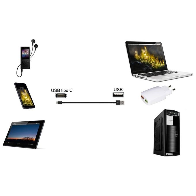 Link Cavo Usb 2.0 ''A'' Maschio Usb-C 0.5mt Bianco