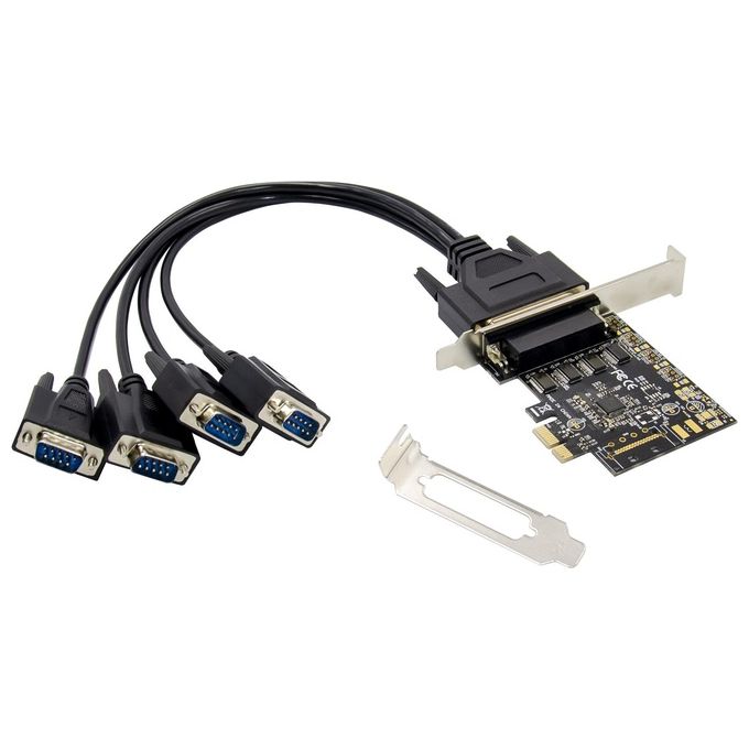 Conceptronic Scheda PCIe Seriale DB9-RS232 a 4 Porte