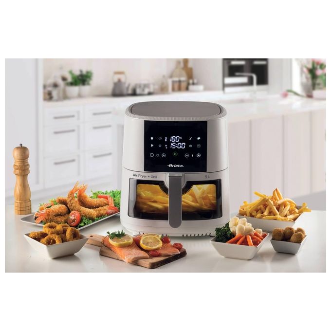 Ariete 4630 Friggitrice ad Aria 9 Litri 1500 W Funzione Grill Bianco
