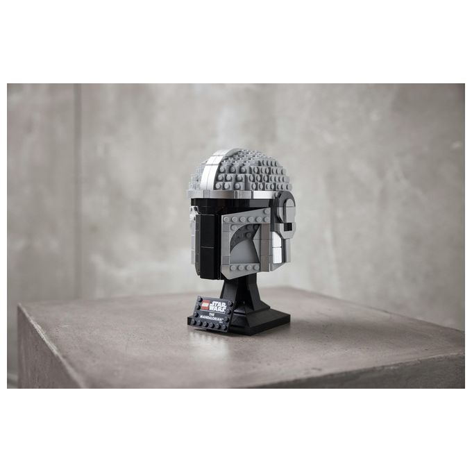 LEGO Star Wars 75328 Casco del Mandaloriano, Elmo da Collezione, Regalo per Adulti da Esposizione di Guerre Stellari