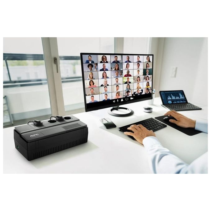 APC BV650I-GR Easy-UPS BV Gruppo di Continuita' UPS Linea Interattiva 650 VA 375 W 4 Prese Schuko AVR colore Nero