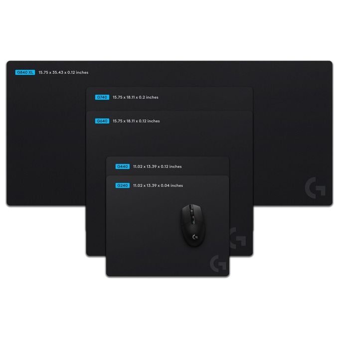 Logitech G G640 Gaming Mouse Pad in Tessuto Ottimizzato per i Sensori da Gioco 460x600x3mm