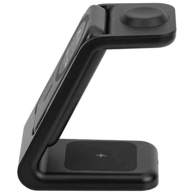 Rivacase VA4917 Caricabatterie Wireless Qi 15W con Batteria Esterna con Funzione di Ricarica Rapida Qc-Pd 5000 Mah