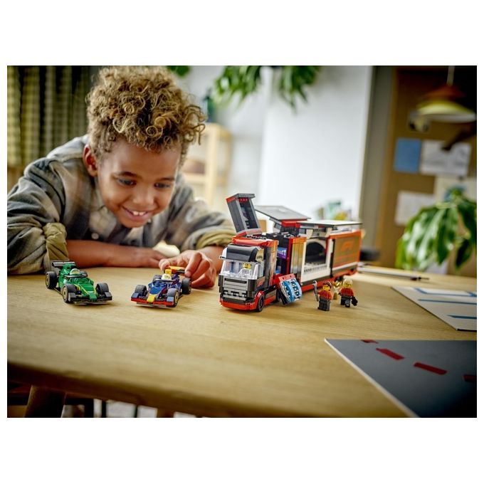 LEGO City Formula 1 Autotrasportatore F1 con monoposto RB20 e AMR24 F1 60445
