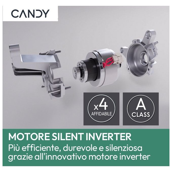 Candy BR 48B6-S ProWash 500 Lavatrice Frontale 8 Kg 1400 rpm Classe A Wi-Fi Inverter 16 Programmi (85x60x53 cm) colore Bianco