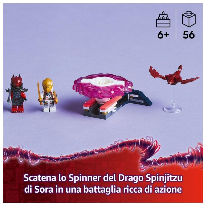 LEGO Spinner del Drago Spinjitzu di Sora 71824 Ninjago Giocattolo Avventura Creativa