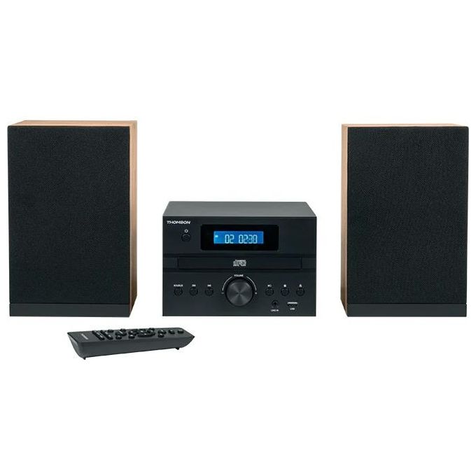 Thomson Micro Sound System Bt Radio Fm cd mp3 usb Black Wood Finish Mic123bt