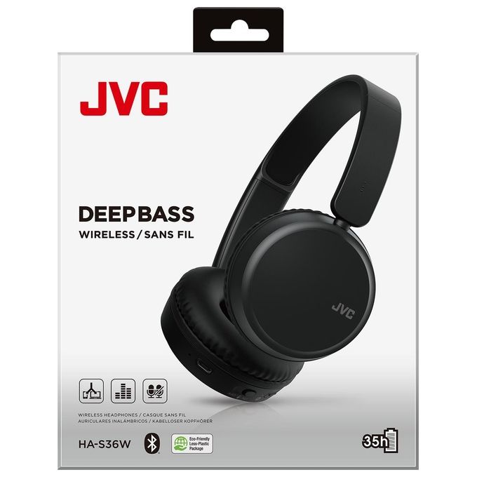 JVC HA-S36W-B-U Auricolare On-Ear BT Nero