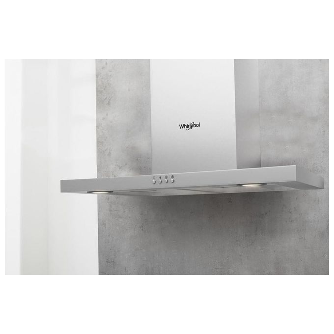 Whirlpool AKR 558-3 IX Cappa Aspirante a Parete Classe Energetica D 3 Valocita' Illuminazione LED 59,8 Cm Acciaio Inox