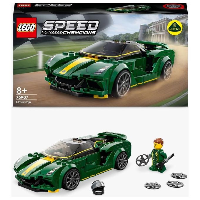 LEGO Speed Champions 76907 Lotus Evija, Macchina Giocattolo Da Corsa, Modello Replica Auto Sportiva, Set da Collezione