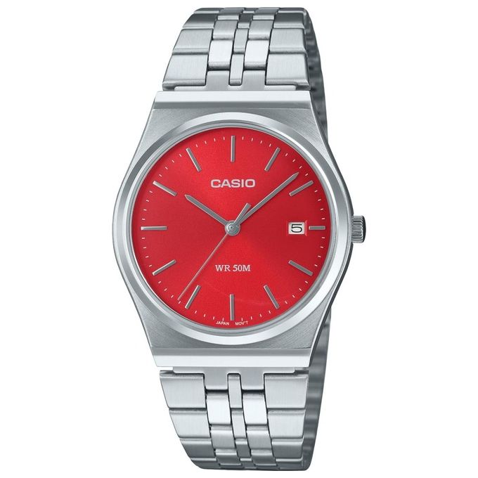 Casio Orologio Timeless Silver e Rosso