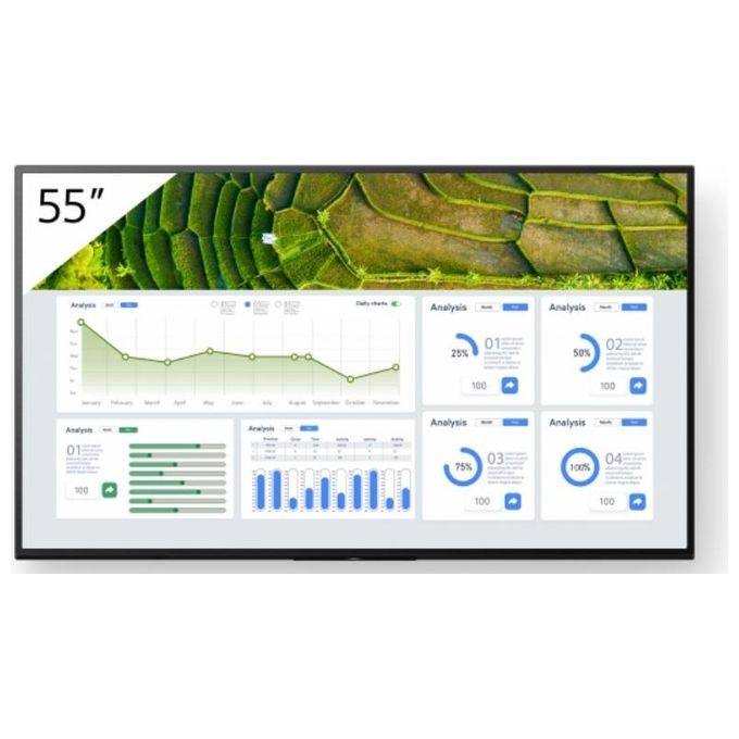 Sony FW-55BZ30L Visualizzatore di Messaggi Pannello Piatto per Segnaletica Digitale 55'' Lcd Wi-fi 440 Cd-m² 4k Ultra Hd Nero Android 24-7