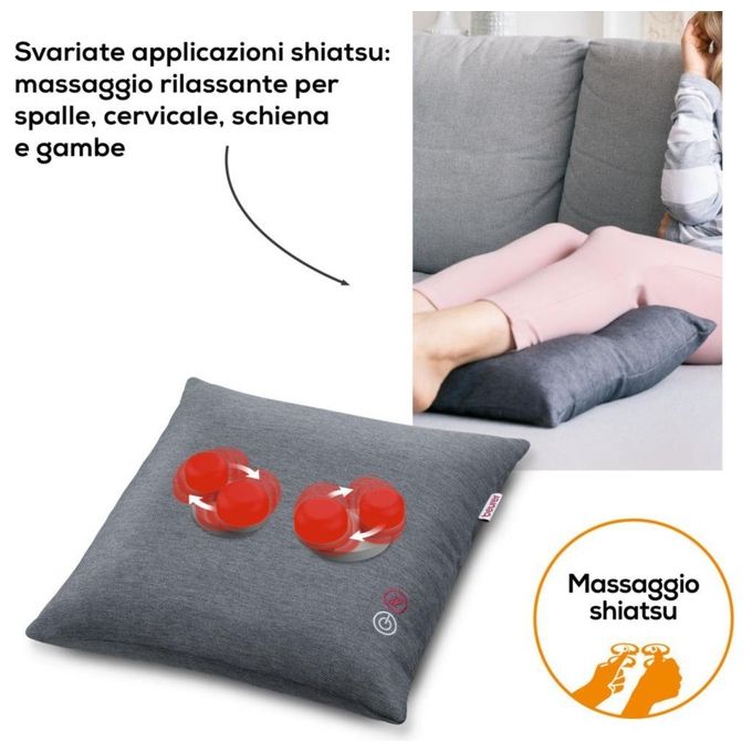 Beurer MG 135 Cuscino per Massaggio Shiatsu con Fuzione Calore