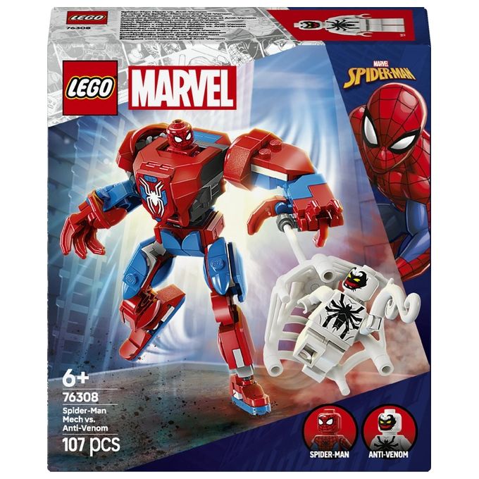 Lego Set 76308 Marvel Super Heroes Mech di Spider-Man Contro Anti-Venom