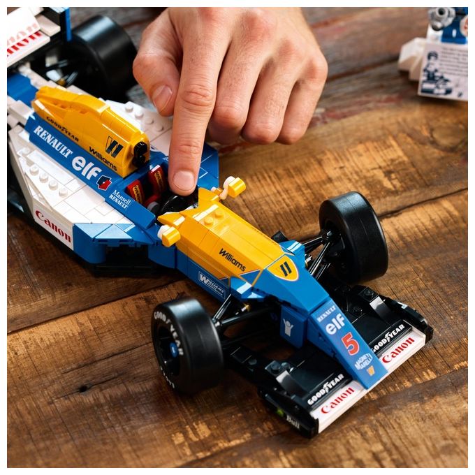 LEGO Icons Williams Racing FW14B e Nigel Mansell - Modellino di Auto F1 da Costruire con Minifigure del Pilota da Collezione, Trofeo e Supporto da Esposizione, Idea Regalo Adulti, Uomo o Donna 10353