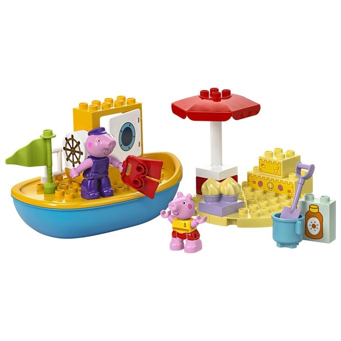 LEGO DUPLO Viaggio in Barca di Peppa Pig Giochi Educativi per Bambine e Bambini da 2 Anni Giocattolo per l'Apprendimento Prescolare da Costruire con 2 Personaggi Idea Regalo 10432