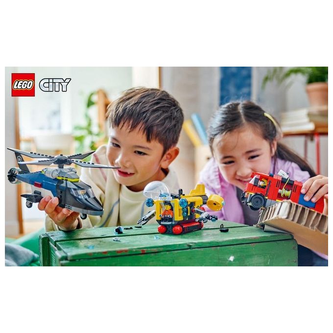 LEGO Set Costruzioni City 60462 Elicottero Autopompa Sottomarino MixeMatch per Creativita' senza Confini