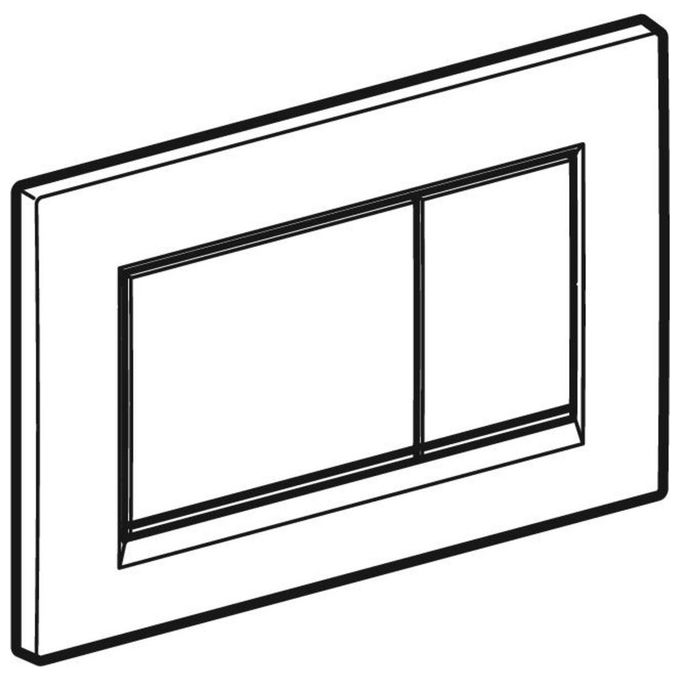 Geberit Sigma30 Placca 2 Tasti Cromo-Satinato-Cromo